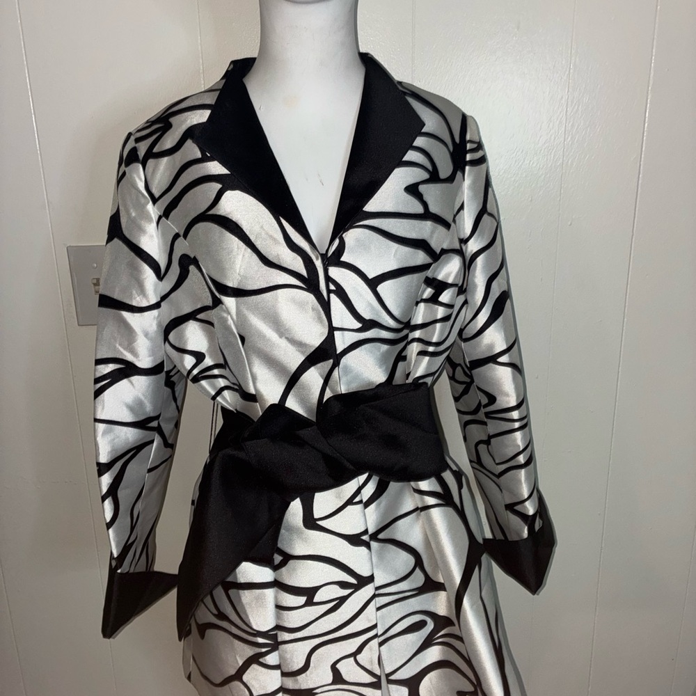 Ashro Black and Silver Pea Coat
